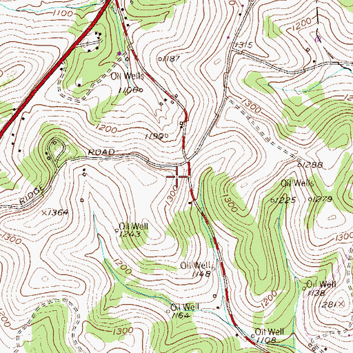 Topographic Map of South Strabane Township Police Department, PA