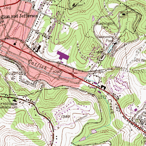 Topographic Map of Todays Tots, PA