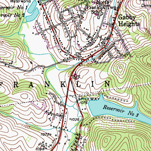 Topographic Map of Washington Day Treatment Center, PA