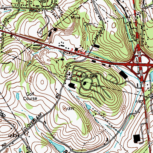 Topographic Map of Westmoreland County Food Bank, PA