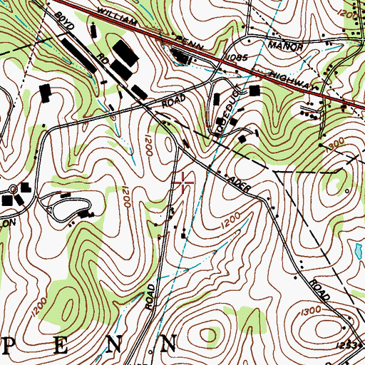 Topographic Map of William Penn Day Care and Learning Center, PA