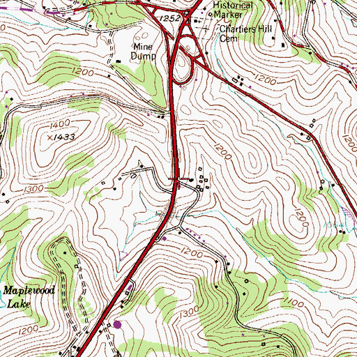 Topographic Map of World of Wonders Day Care Center, PA