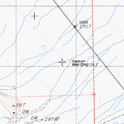 Topographic Map of Gypsum Well, CA
