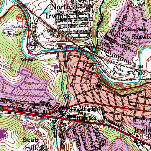 Topographic Map of First United Church of Christ, PA