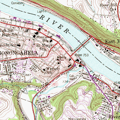 Topographic Map of Free Methodist Church, PA
