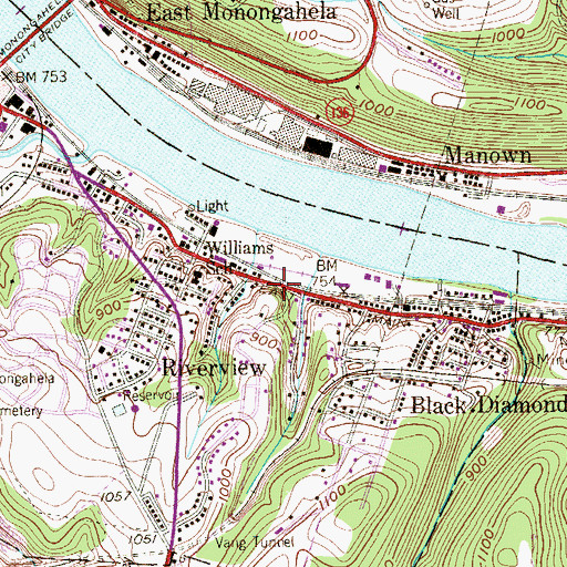 Topographic Map of Full Gospel Assembly Church, PA