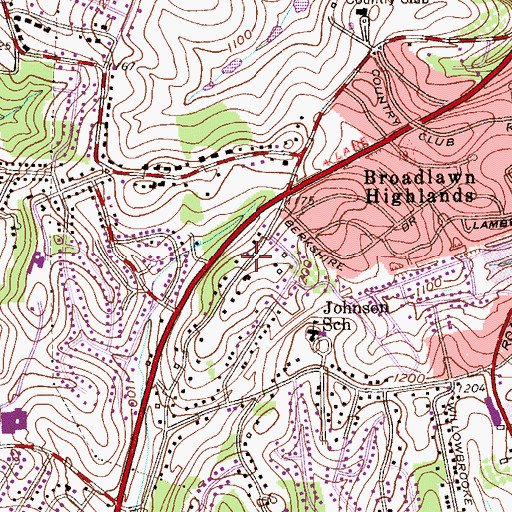 Topographic Map of Good Shepherd Church, PA