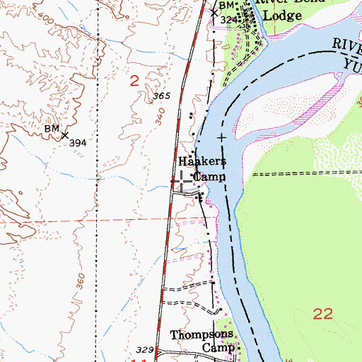 Topographic Map of Haakers Camp, CA