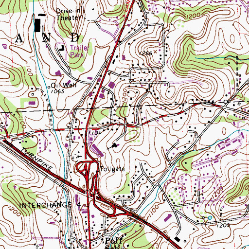 Topographic Map of Hampton Presbyterian Church, PA