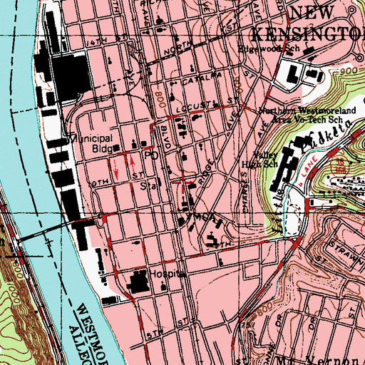 Topographic Map of Harvest Baptist Church, PA
