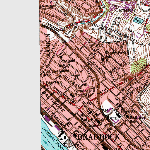 Topographic Map of Liberty Baptist Church, PA