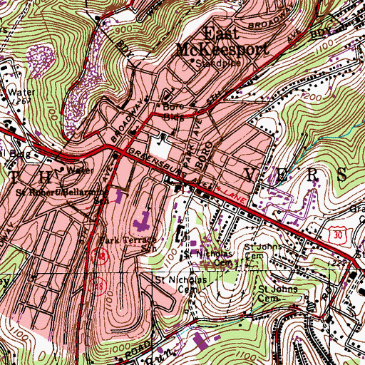 Topographic Map of Linway United Presbyterian Church, PA