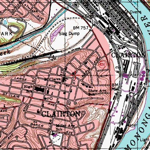 Topographic Map of Morning Star Baptist Church, PA