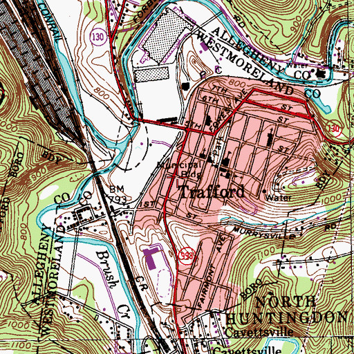 Topographic Map of Mount Bethel Baptist Church, PA