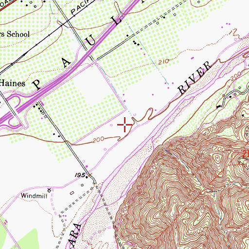 Topographic Map of Haines Barranca, CA