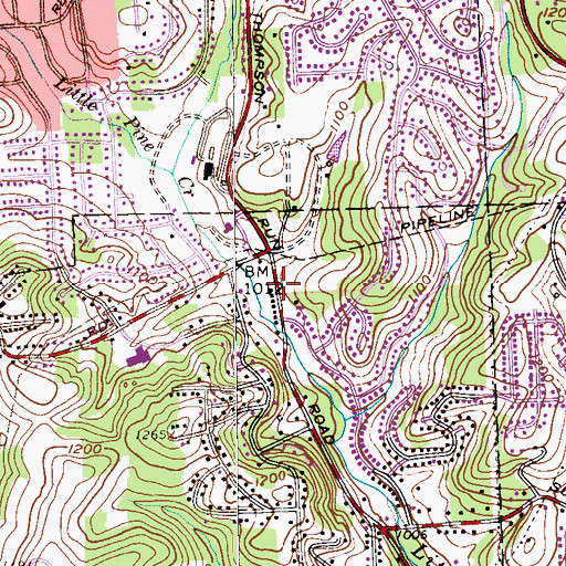 Topographic Map of North Hills Christian Church, PA