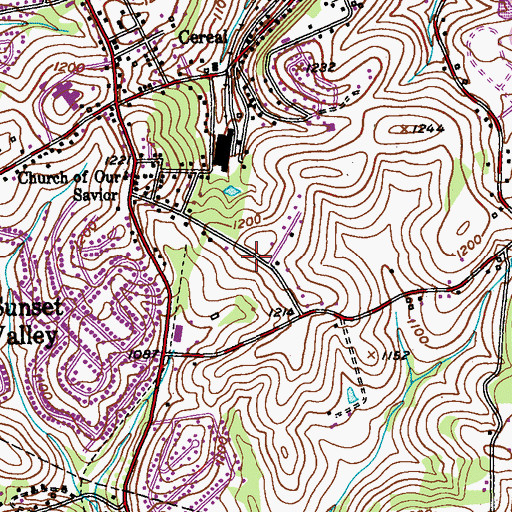 Topographic Map of Norwin Alliance Church, PA