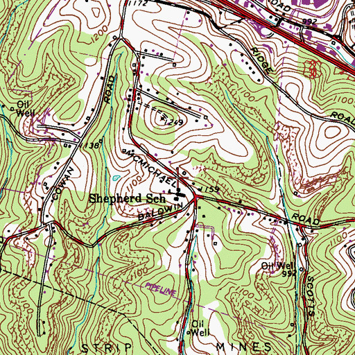 Topographic Map of Our Lady of Fatima Church, PA
