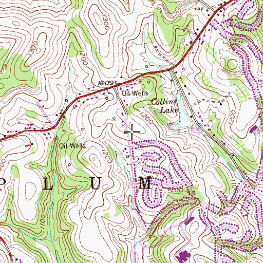 Topographic Map of Our Lady of Joy Church, PA