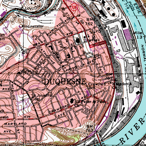 Topographic Map of Payne Chapel African Methodist Episcopal Church, PA