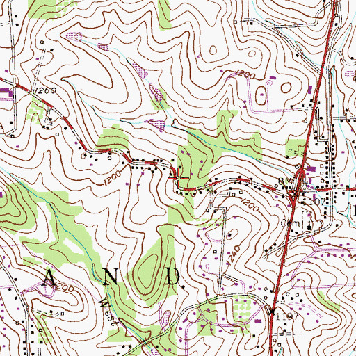 Topographic Map of Reformed Presbyterian Church of North Hills, PA