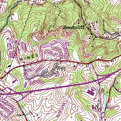 Topographic Map of Resurrection Lutheran Church, PA