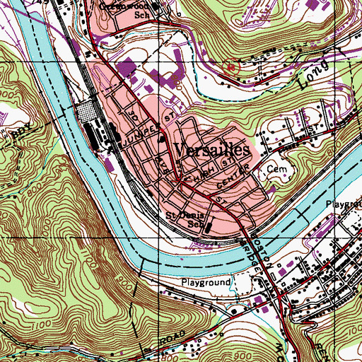 Topographic Map of Safe Harbor Baptist Church, PA