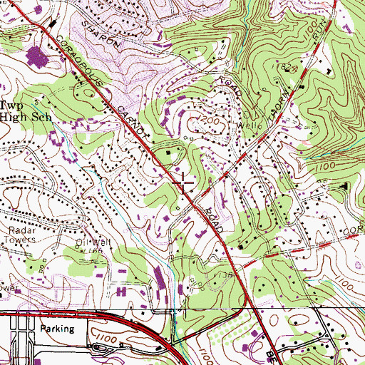 Topographic Map of Saint Andrew Lutheran Church, PA
