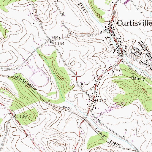 Topographic Map of Saint Andrew the Apostle Byzantine Catholic Church, PA