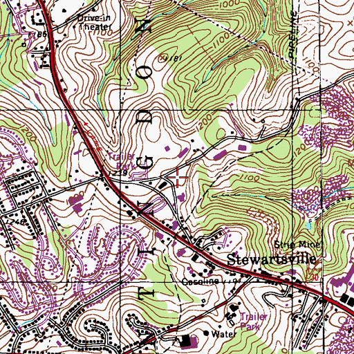 Topographic Map of Saint Elizabeth Ann Seton Church, PA