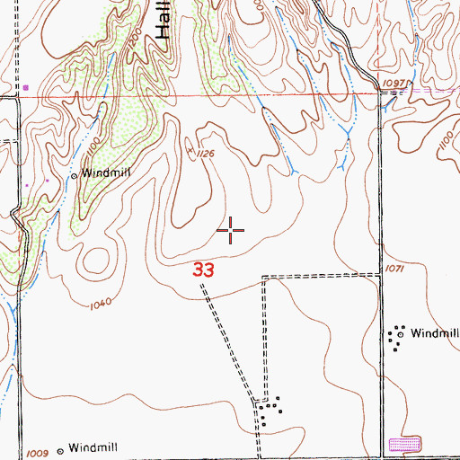 Topographic Map of Hall Canyon, CA