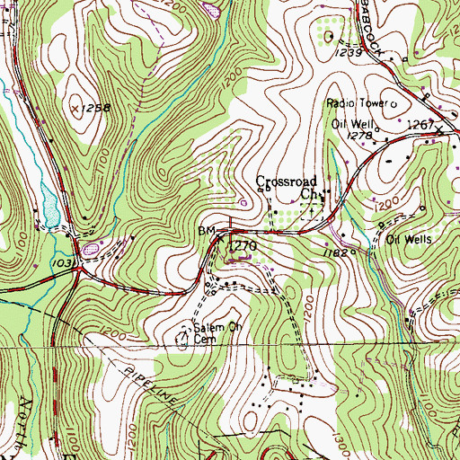 Topographic Map of Salem Heights Christian Life Center, PA