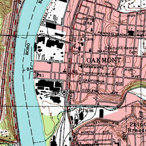 Topographic Map of South East Asia Prayer Center, PA