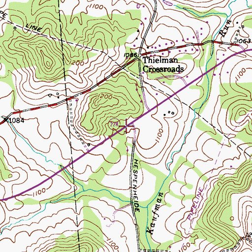 Topographic Map of The Mars Alliance Church, PA