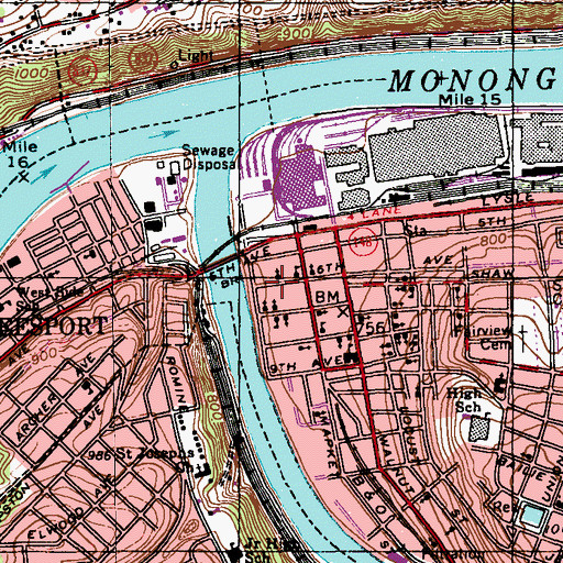 Topographic Map of Transfiguration of Our Lord Church, PA