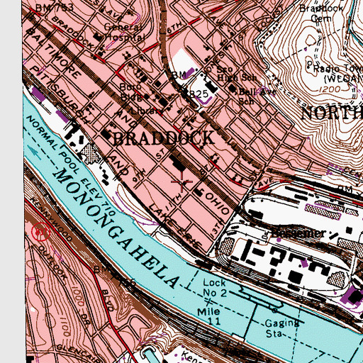 Topographic Map of Unity Baptist Church, PA