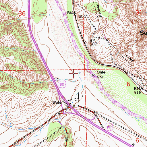 Topographic Map of Hames Creek, CA