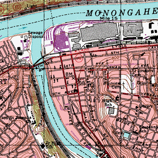 Topographic Map of Voice of Vision Outreach Ministries, PA
