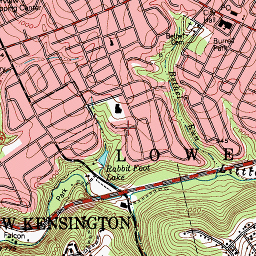 Topographic Map of Hillcrest Alliance Church, PA