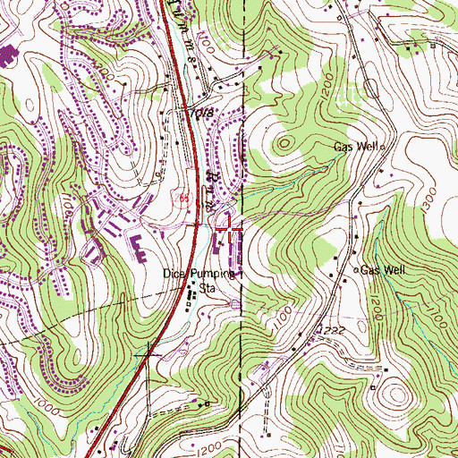 Topographic Map of Holiday Park United Methodist Church, PA