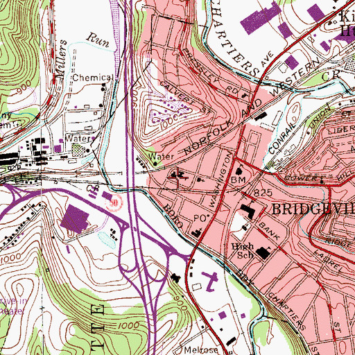 Topographic Map of Holy Child Parish Church, PA