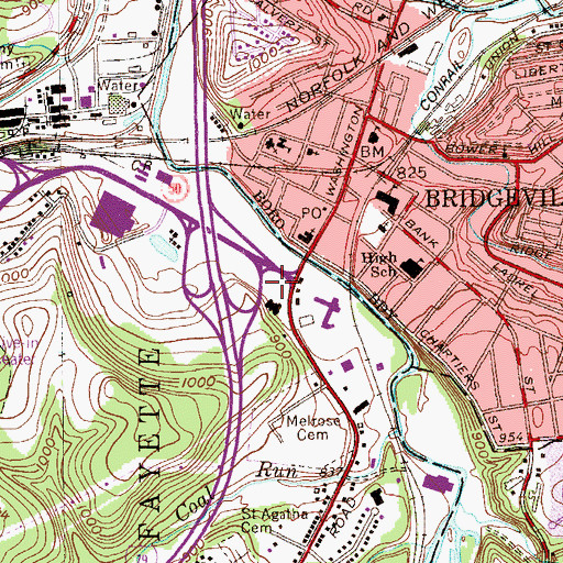 Topographic Map of Holy Child Parish Hall, PA