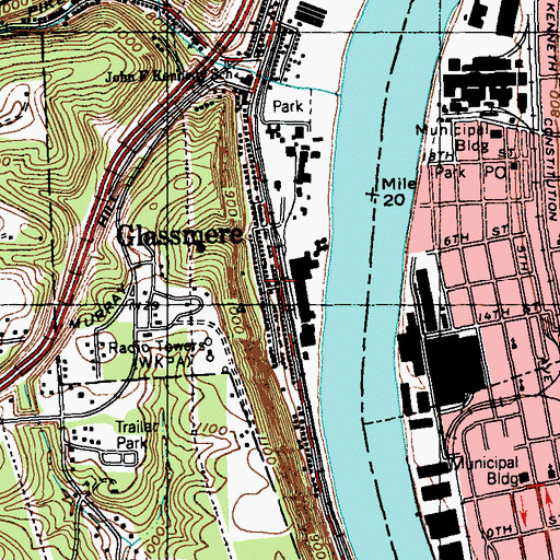 Topographic Map of Holy Family Church, PA