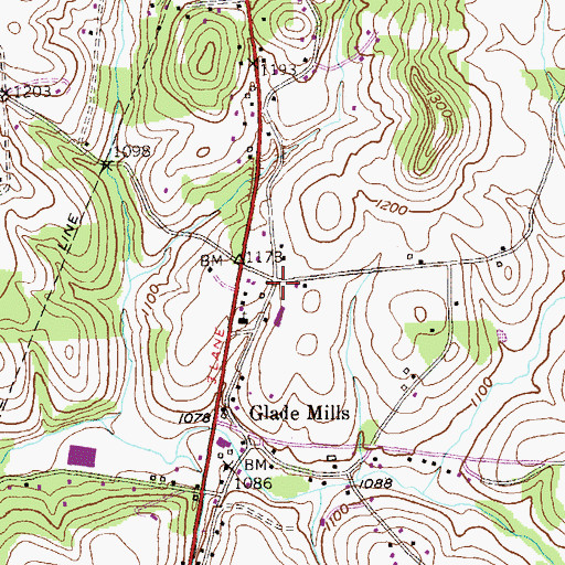 Topographic Map of Holy Sepulcher Church, PA