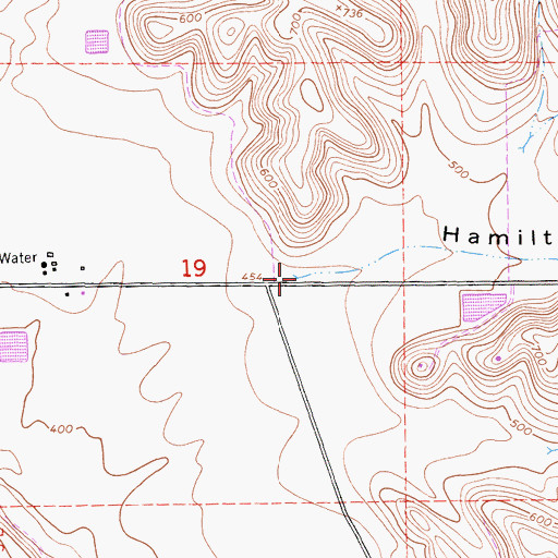 Topographic Map of Hamilton Canyon, CA