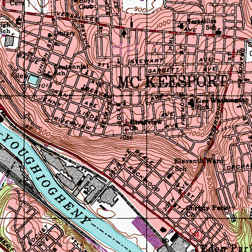 Topographic Map of Hope United Methodist Church, PA