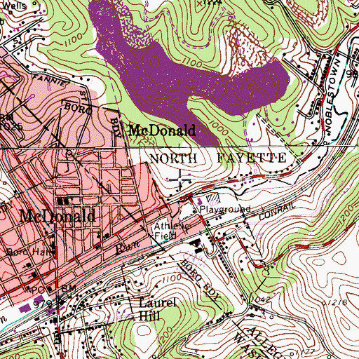 Topographic Map of Independent Bible Presbyterian Church, PA