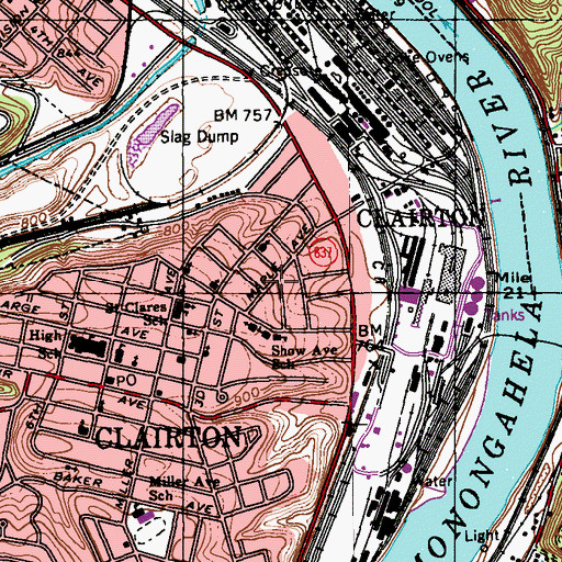 Topographic Map of Kingdom Come Ministry, PA