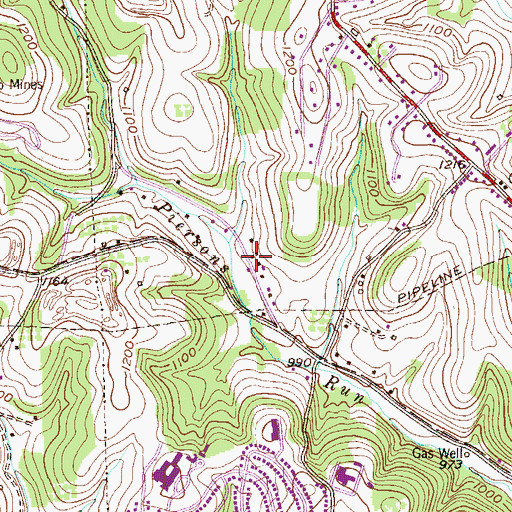 Topographic Map of Kingdom Hall of Jehovahs Witnesses, PA