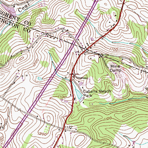 Topographic Map of Lakeview Christian Life Church, PA